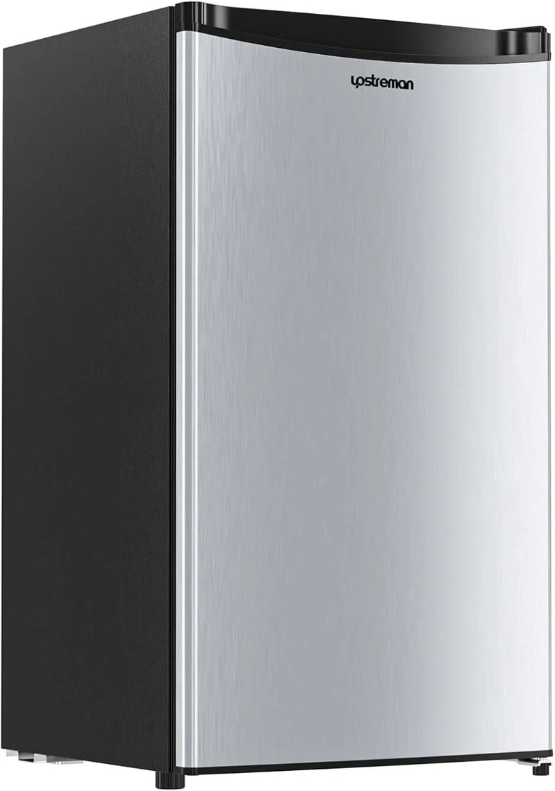 Upstreman 3.2 Cu. Ft. Mini Fridge Freezer Single Door Fridge Dorm Fridge Adjustable Thermostat