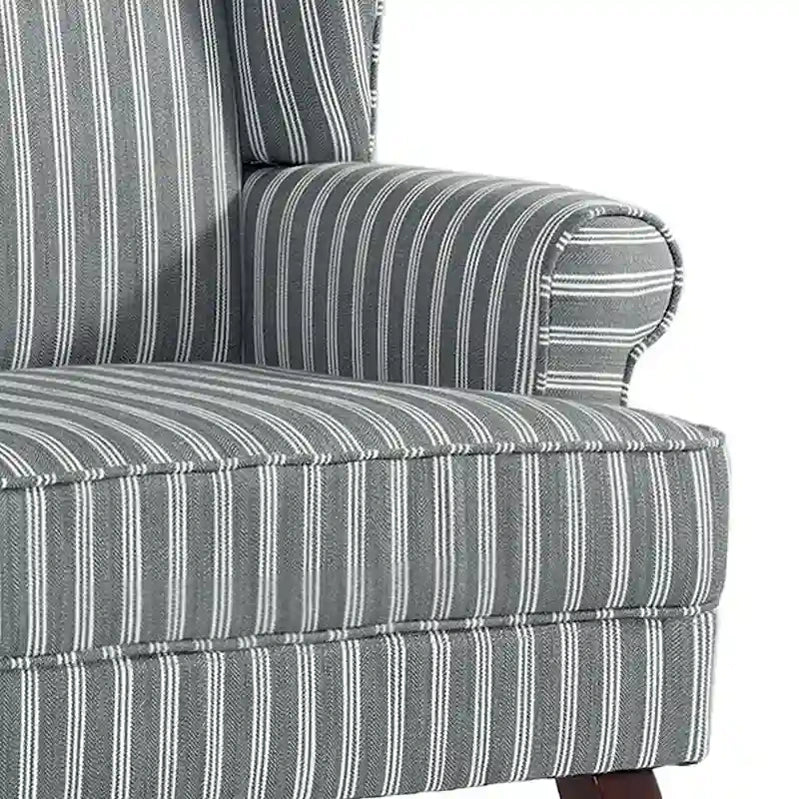 2 Set Traditional Wingback Accent Chairs Upholstered Armchair