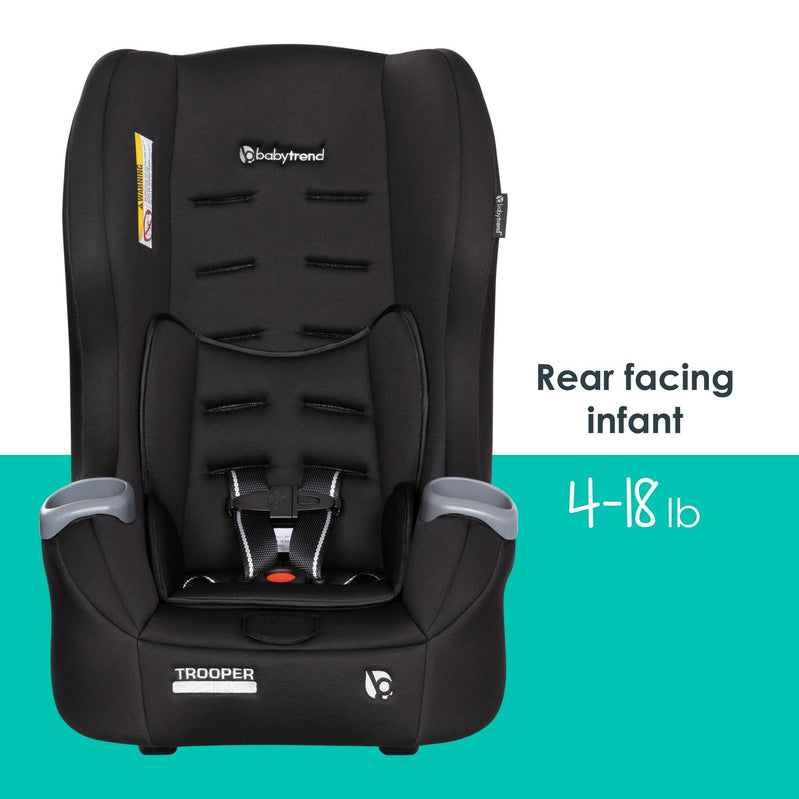 Baby Trend Trooper 3-in-1 Convertible Car Seat, Desert Black