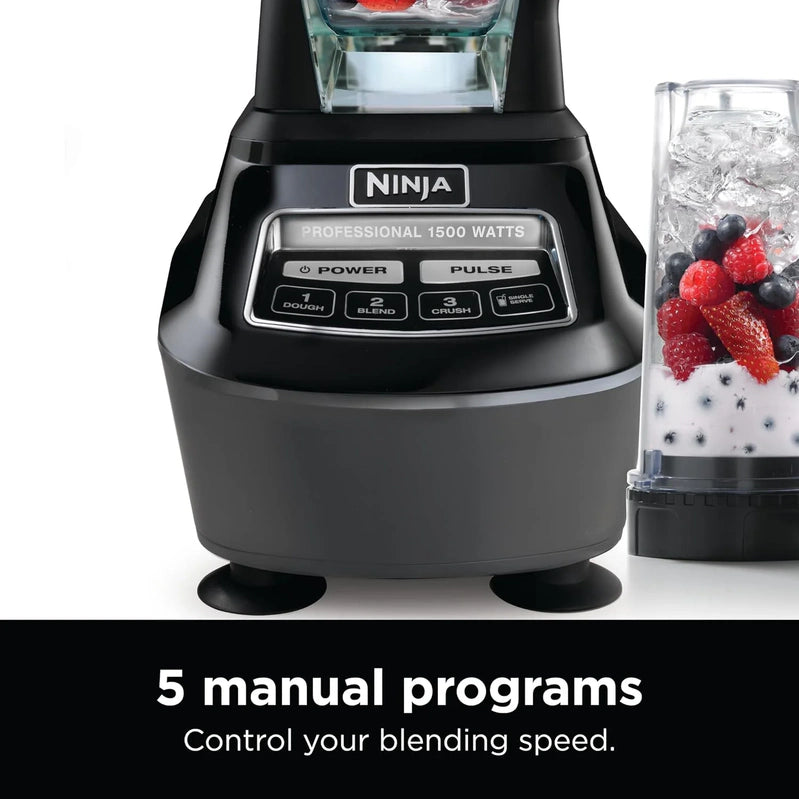 Ninja Mega Kitchen System, 1500-Watt, 72-Ounce Full-Size Blender And 8-Cup Food Processor With 2 16-Ounce To-Go Cups