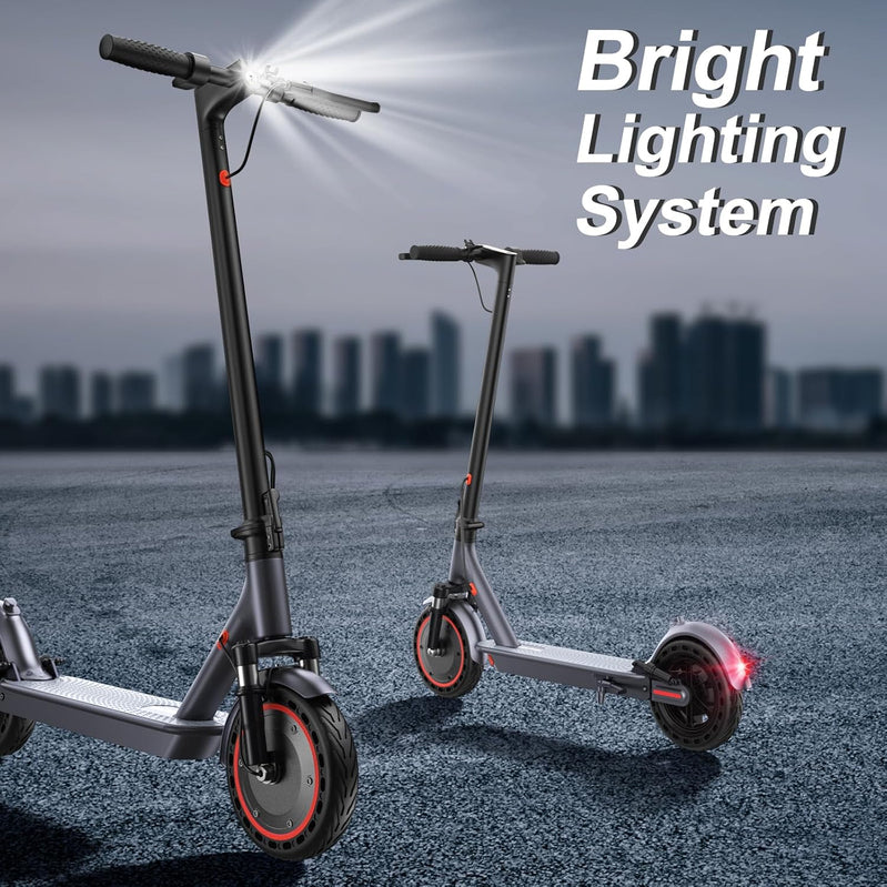 Electric Scooter 350W/500W Powerful Motor 8.5 In./10 In. Solid Tires 19/22Mph 28/21/12 Miles Range