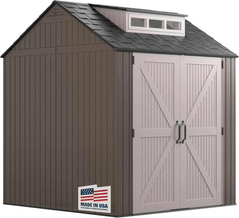 Rubbermaid Resin Outdoor Storage Shed With Floor