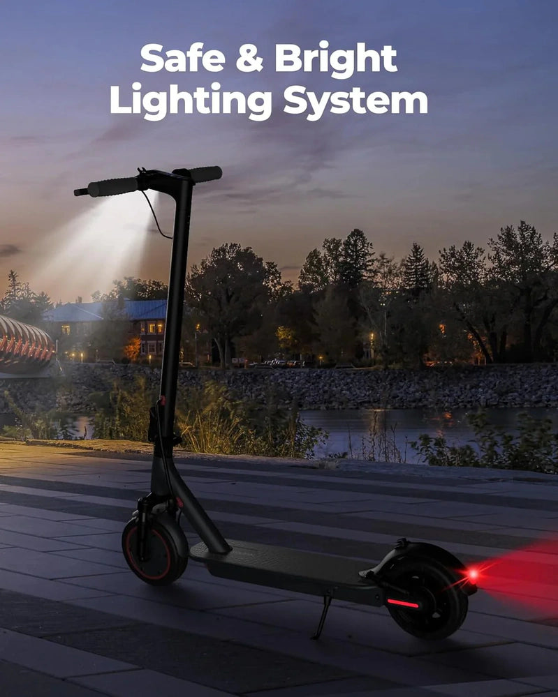 Electric Scooter, 350W/500W Powerful Motor, 8.5 In./10 In. Solid Rubber Tires, 19/22 Mph, 28/21/12 Mile Range, Dual Brakes