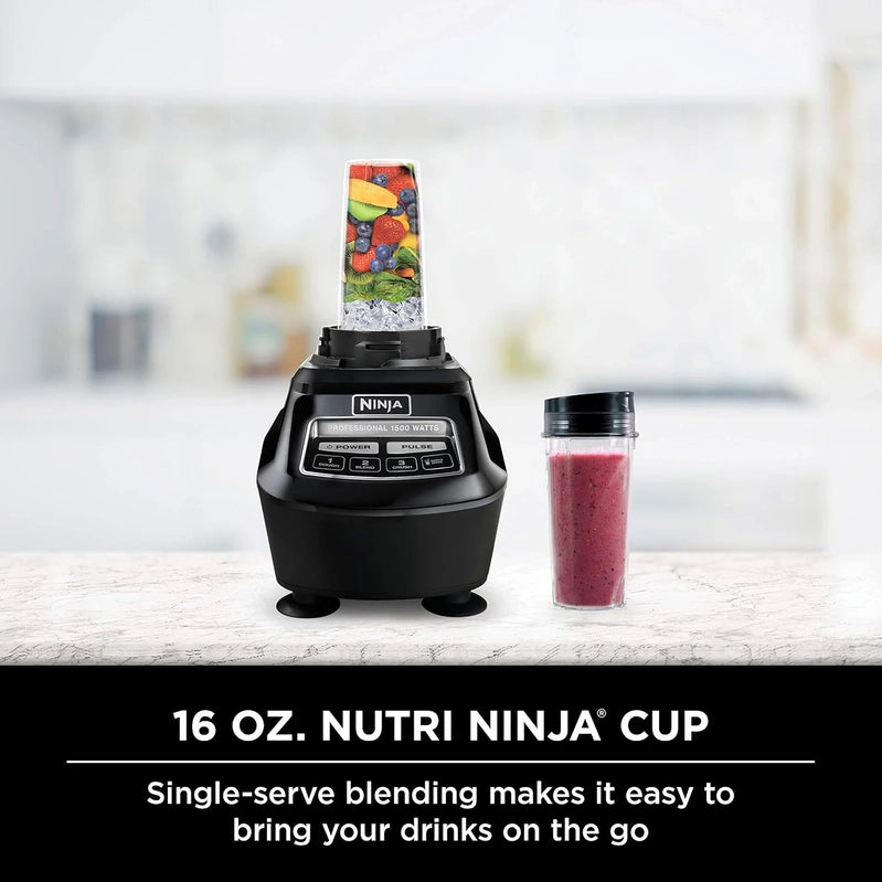 Ninja Mega Kitchen System, 1500-Watt, 72-Ounce Full-Size Blender And 8-Cup Food Processor With 2 16-Ounce To-Go Cups