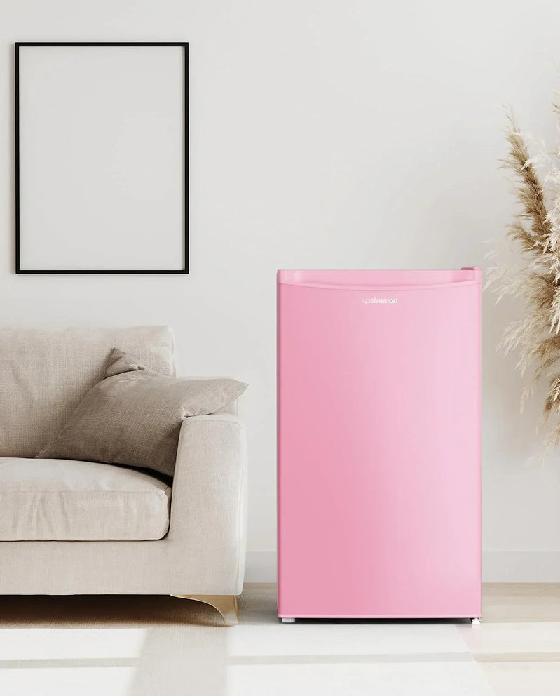 Upstreman 3.2 Cu. Ft. Mini Fridge Freezer Single Door Fridge Dorm Fridge Adjustable Thermostat