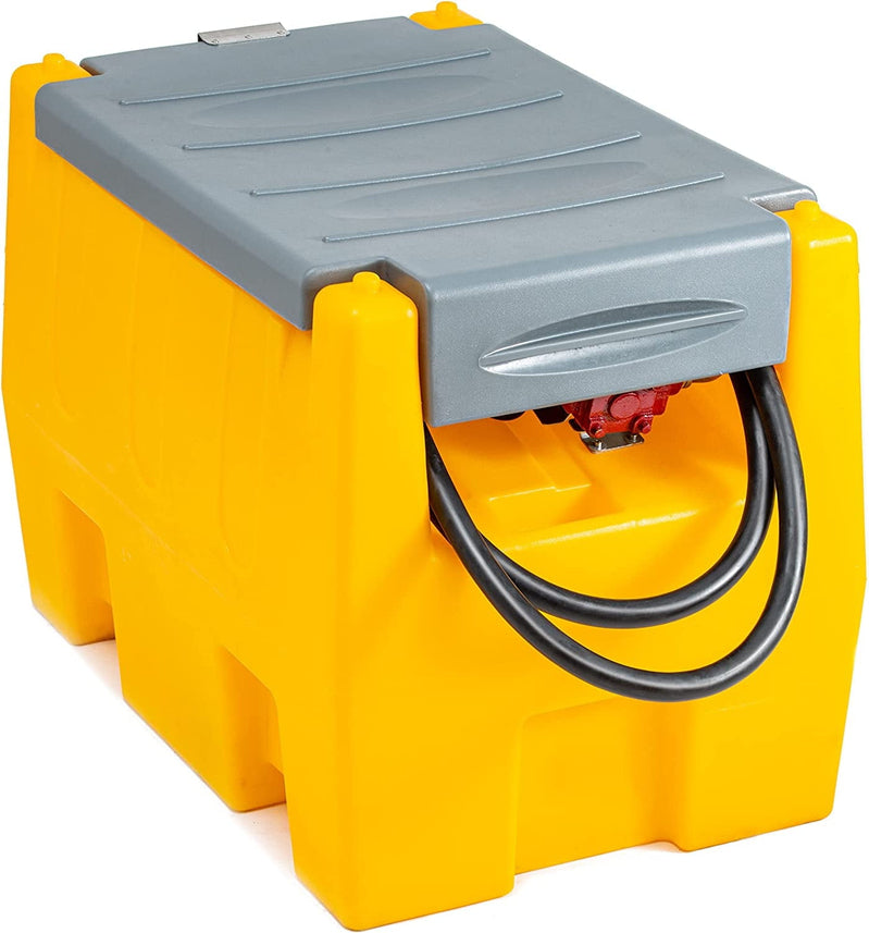 TECSPACE 58 Gallon Gasoline Tank, Portable Fuel Tank With 12V Electric Fuel Transfer Pump