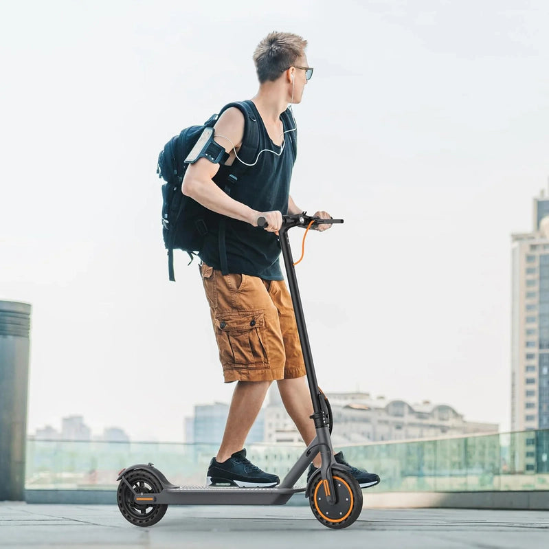 Electric Scooter, 350W/500W Powerful Motor, 8.5 In./10 In. Solid Tires, 19/22Mph, 28/21/12 Miles Range, Dual Braking