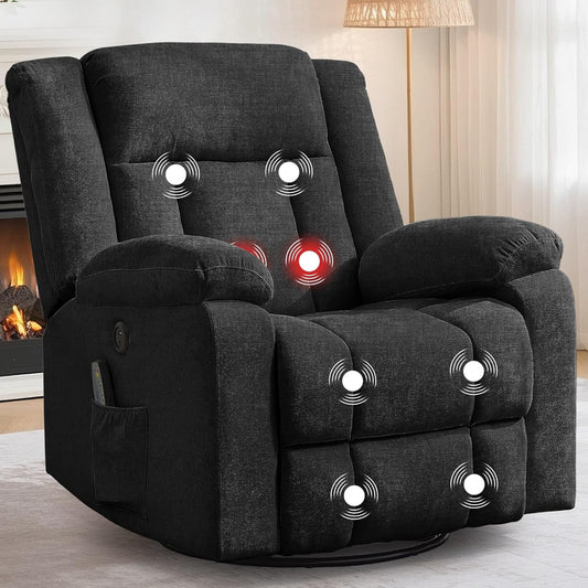 Rocker Recliner Glider Recliner Chairs For Adults 360 Degree Swivel Rocking Chair
