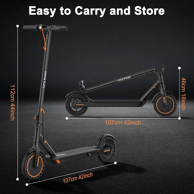 Electric Scooter 350W/500W Powerful Motor 8.5 In./10 In. Solid Tires 19/22Mph 28/21/12 Miles Range