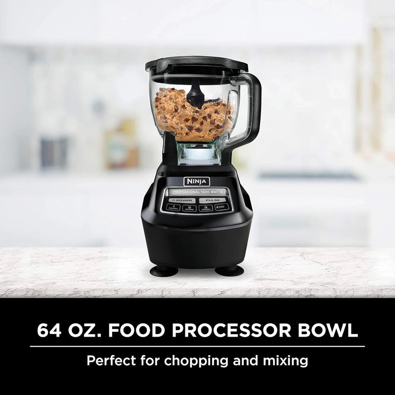 Ninja Mega Kitchen System, 1500-Watt, 72-Ounce Full-Size Blender And 8-Cup Food Processor With 2 16-Ounce To-Go Cups