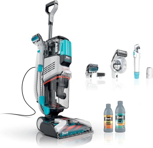 Shark CarpetXpert EX201 Carpet Cleaner, Cyan, Deep Cleaning With StainStriker, For Pets, Includes Spot And Stain Remover Tools