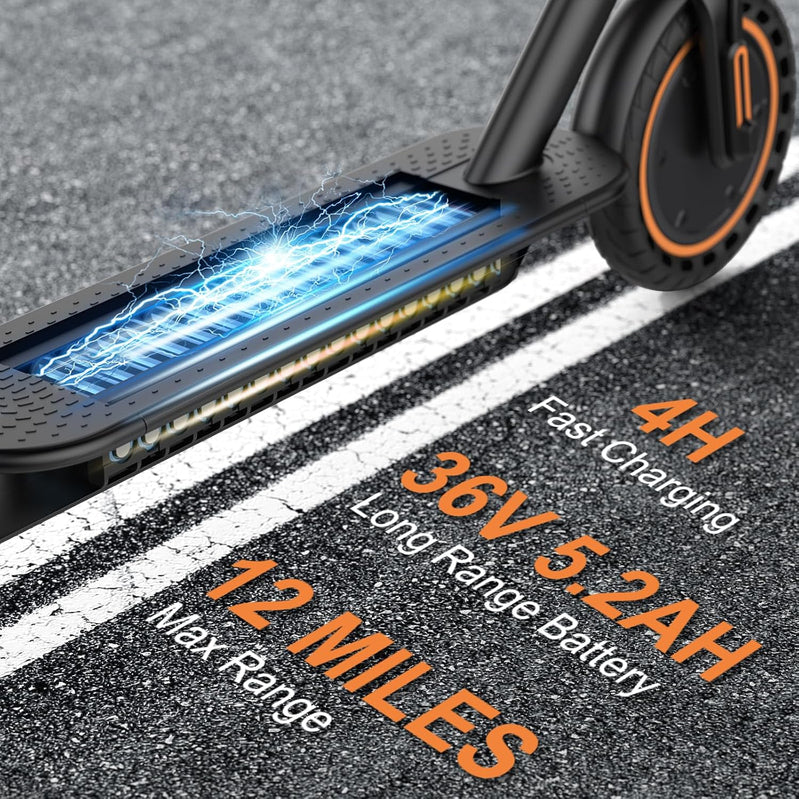 Electric Scooter 350W/500W Powerful Motor 8.5 In./10 In. Solid Tires 19/22Mph 28/21/12 Miles Range