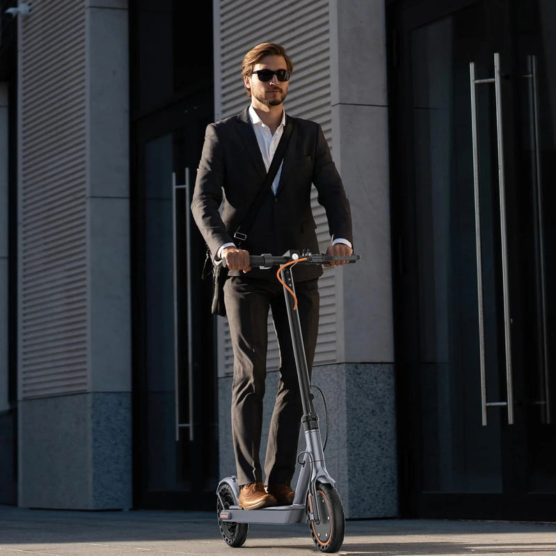 Electric Scooter, 350W/500W Powerful Motor, 8.5 In./10 In. Solid Tires, 19/22Mph, 28/21/12 Miles Range, Dual Braking
