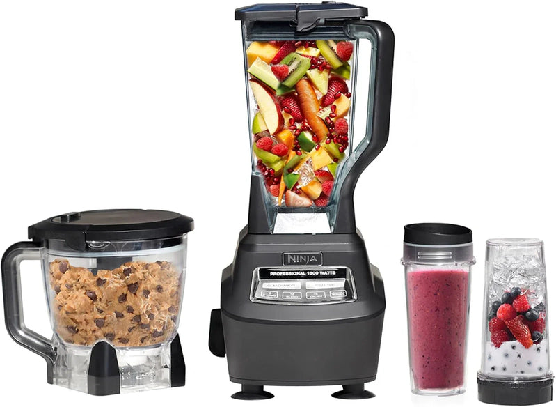 Ninja Mega Kitchen System 1500 Watt 72 Ounce Full Size Blender And 8 Cup Food Processor